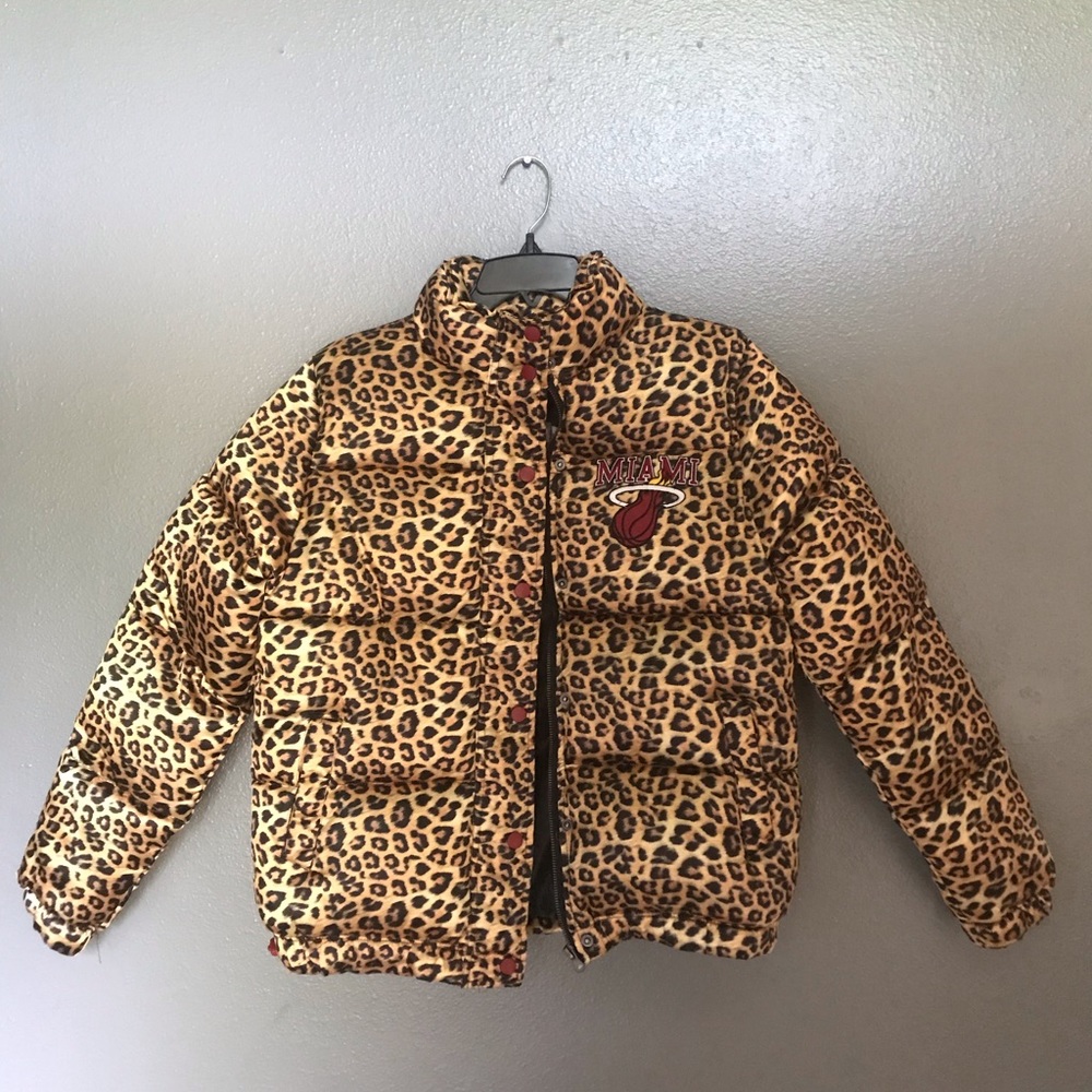 Leopard Print Miami Heat Puffer